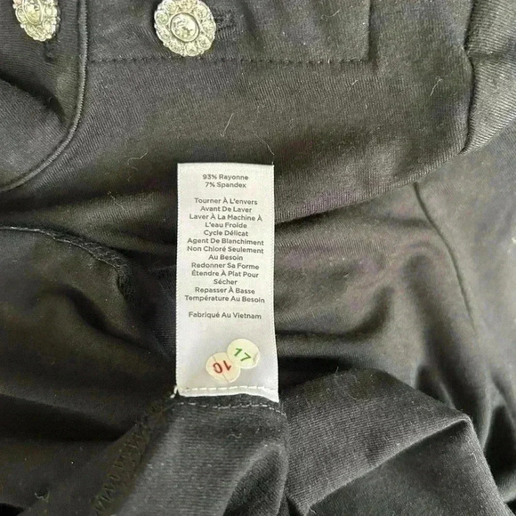 BNWT  Talbots Mock Crew Top in Black with 3 Diamond Style Buttons on Shoulder - Picture 9 of 10